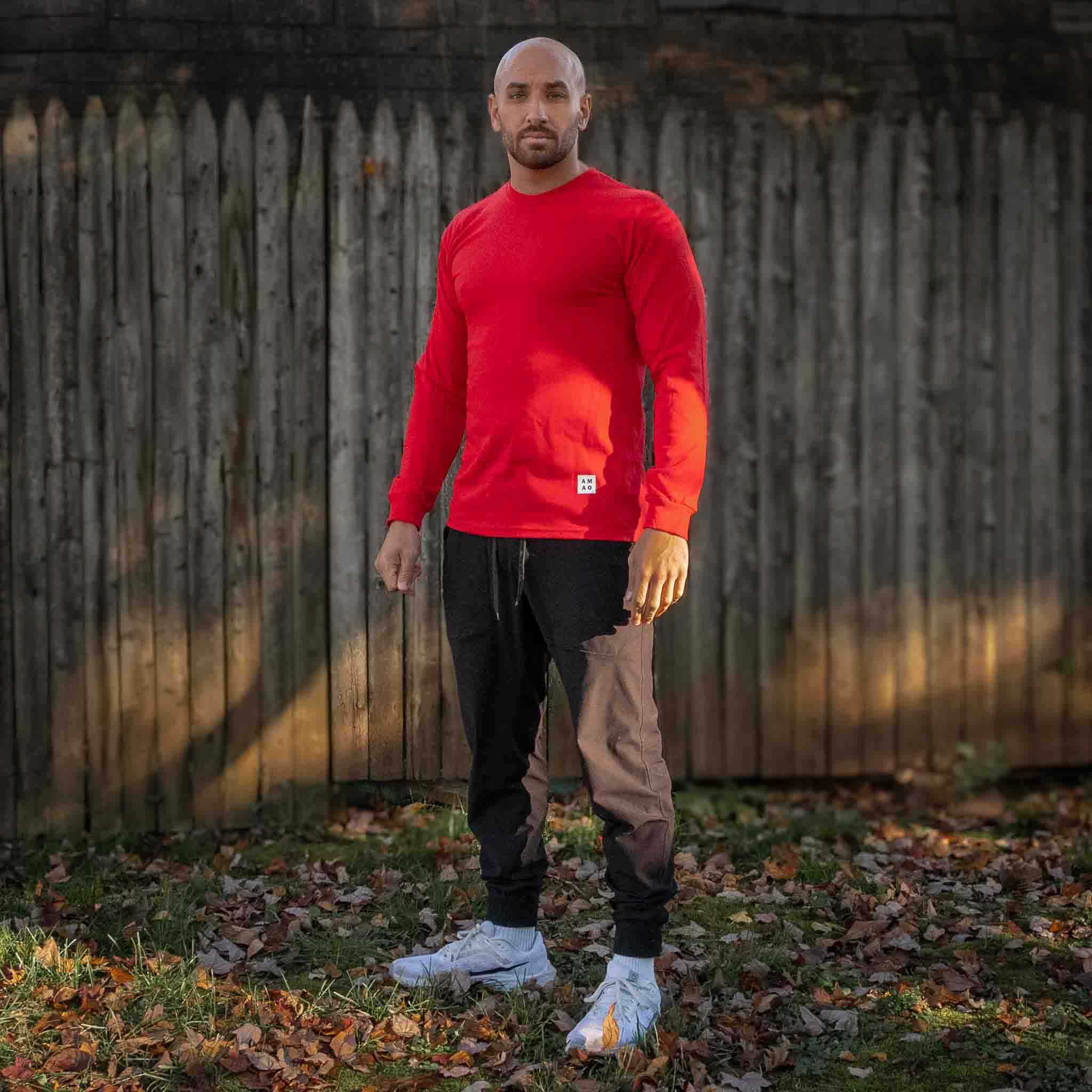 AMAO Midweight LS Cotton Crew - Compare at $75.00  (Made to Order - Allow 2-3 weeks for delivery)